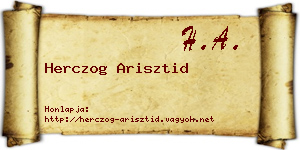 Herczog Arisztid névjegykártya